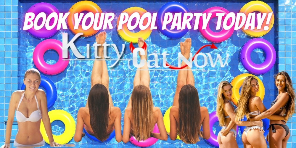 Book your pool party today -Kitty Cat Now New Orleans